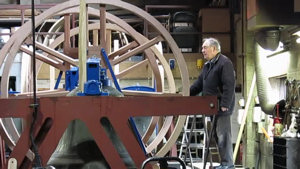 Michael taylor inspecting the frames