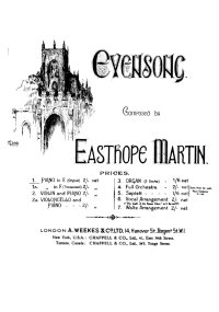 Evensong cover