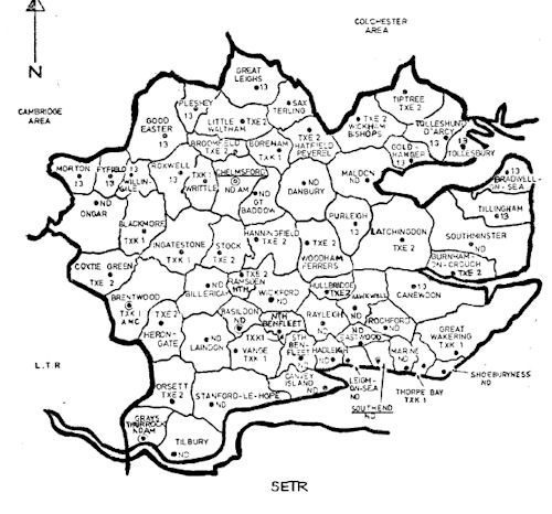 Southend area map